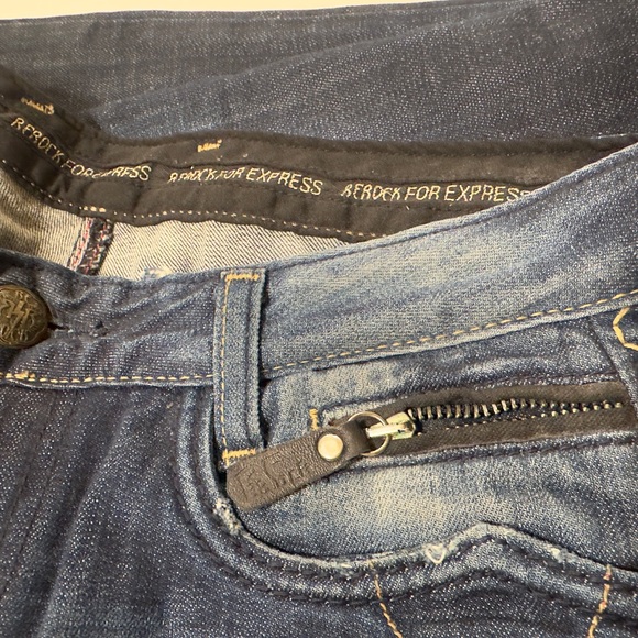 Express Dark Blue Boot Cut Jeans for Women - Picture 6 of 8